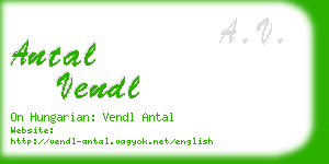 antal vendl business card